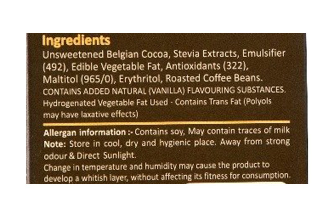 Zevic Stevia Chocolate Roasted Coffee Beans   Box  40 grams